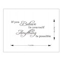 If  You Believe in Yourself  Wall Quote Sticker